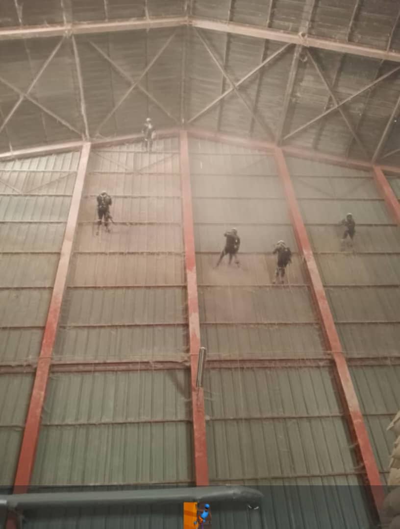 Mettoyage humide des bardages internes savonnière IBI 7