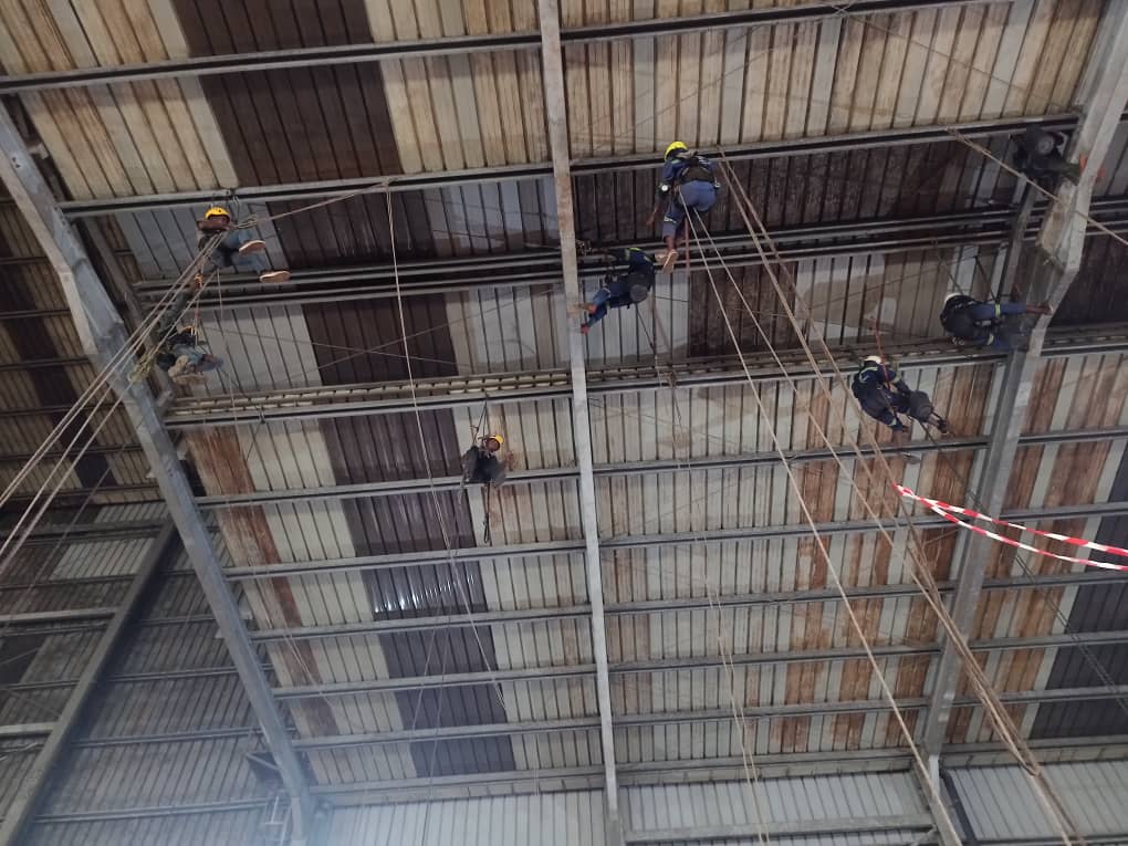 Nettoyage humide des bardages internes de la savonnerie IBI​ 9