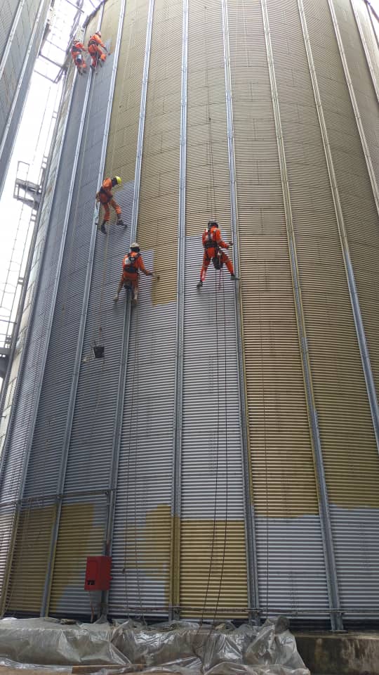 Projet du traitement anti-corrosion (ARMPP I) sur le bâtiment et les silos a blé de Broli SA 10