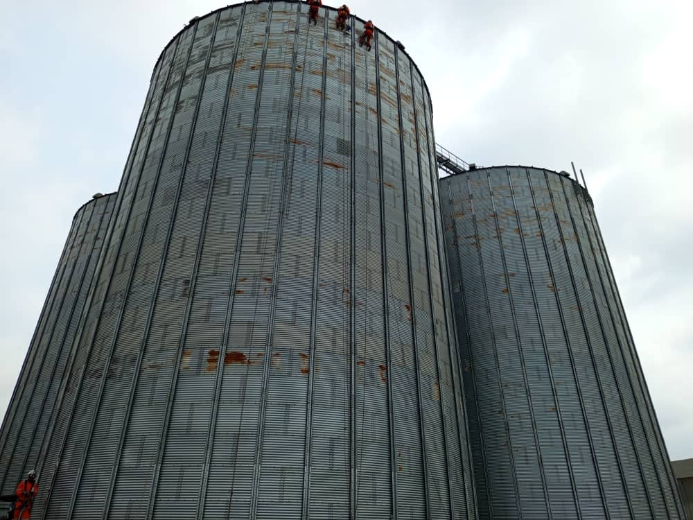Projet du traitement anti-corrosion (ARMPP I) sur le bâtiment et les silos a blé de Broli SA 33