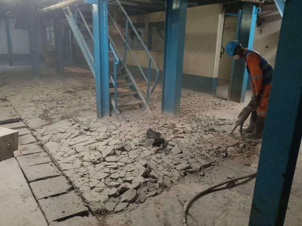 Travaux en génie civil et application de la peinture alimentaire à la zone sécheur de l'usine Mbandjock 10